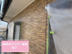 徳島市K様邸 クリヤー塗装 施工完了後の様子